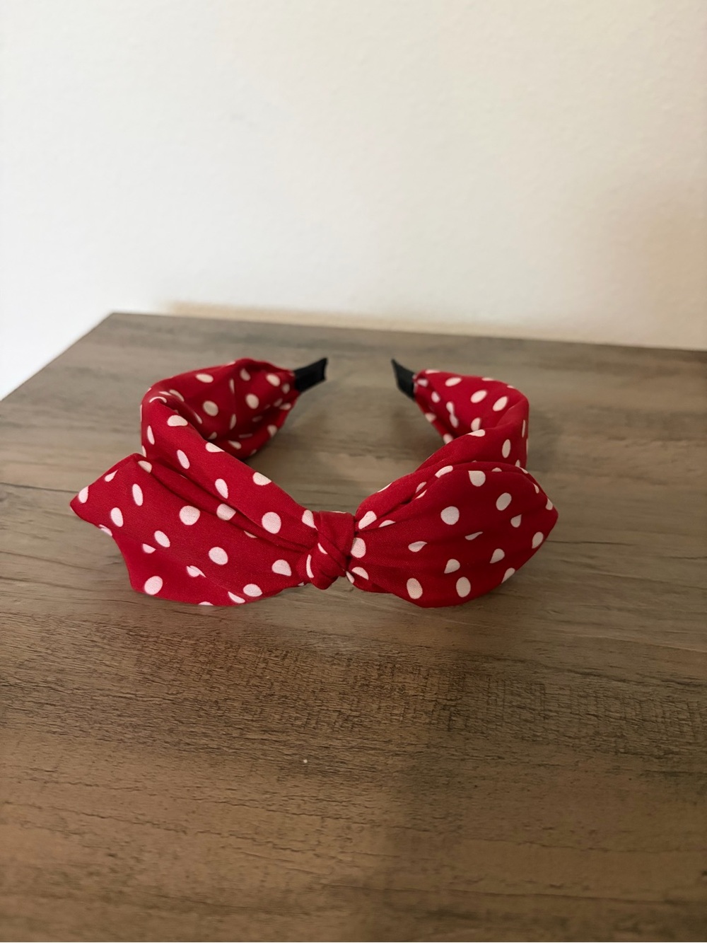 Red Polka Dot Knot Headband for Women